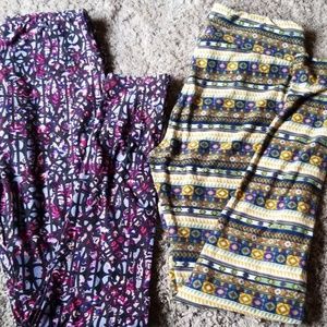 Lularoe OS leggings lot of 2
